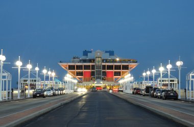 Pier in St. Petersburg at night, Florida USA clipart