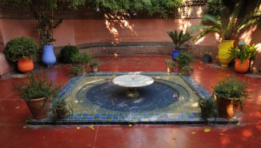 Jardins Majorelle in Marrakech Morocco clipart