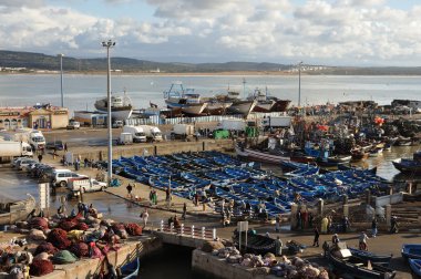 Fishing port in Essaouria, Morocco Africa clipart