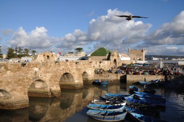 Fishing boats in Essaouria, Morocco Africa clipart