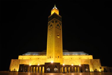 Mosque Hassan II in Casablanca, Morocco Africa clipart