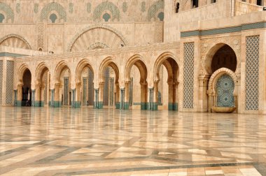 Hassan II Mosque in Casablanca, Morocco clipart