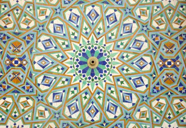 Oriental mosaic in Casablanca, Morocco clipart
