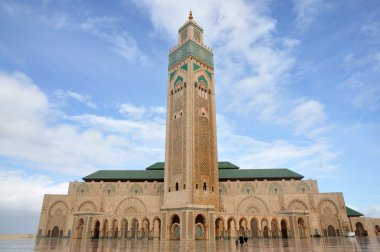 Hassan II Mosque in Casablanca Morocco clipart