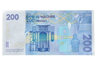 Two hundred Moroccan Dirhams clipart