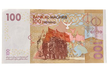 One hundred Moroccan Dirhams clipart