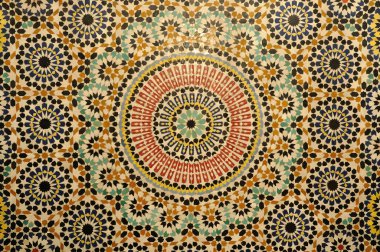 Oriental mosaic decoration in Morocco clipart