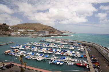 Marina in Puerto Rico, Gran Canaria Spain clipart