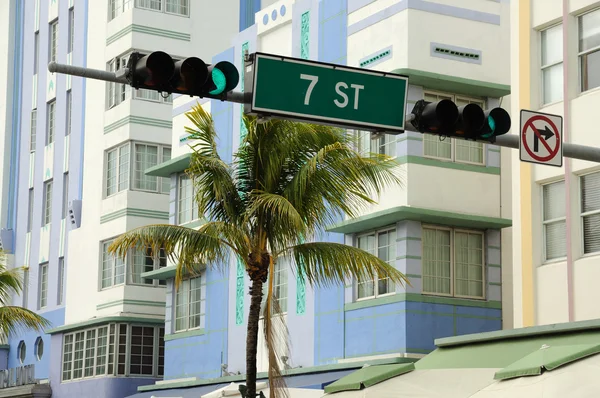 Zevende straat in miami — Stockfoto