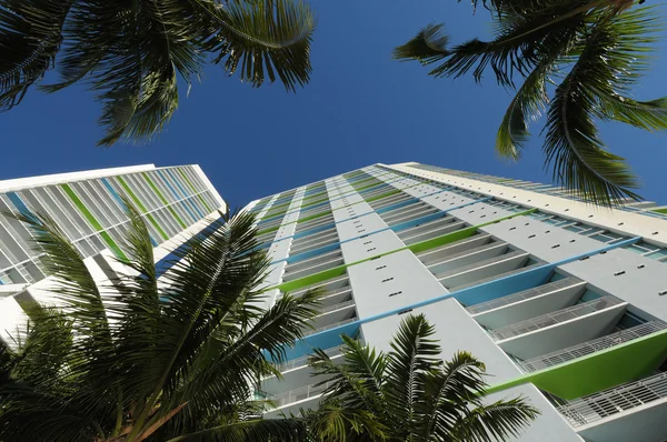 在市中心的摩天大楼迈阿密，佛罗里达州 — 图库照片