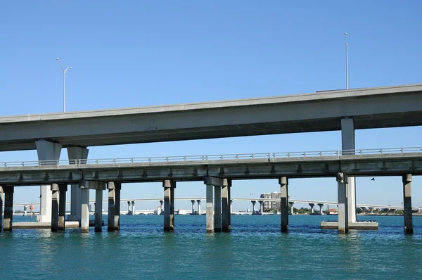Biscayne bridge i miami, florida — Stockfoto