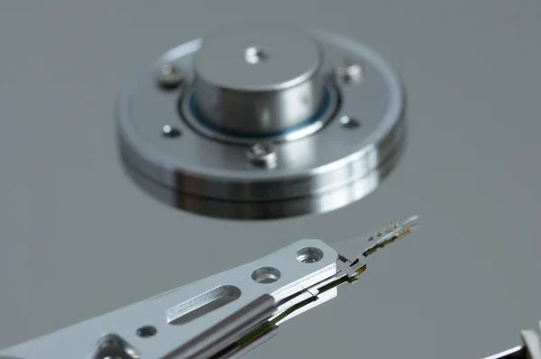 Closeup of an open hard disk drive — Stock Photo, Image