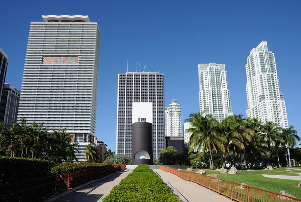 Центр Майами из Бэйфронт-парка, Флорида — стоковое фото