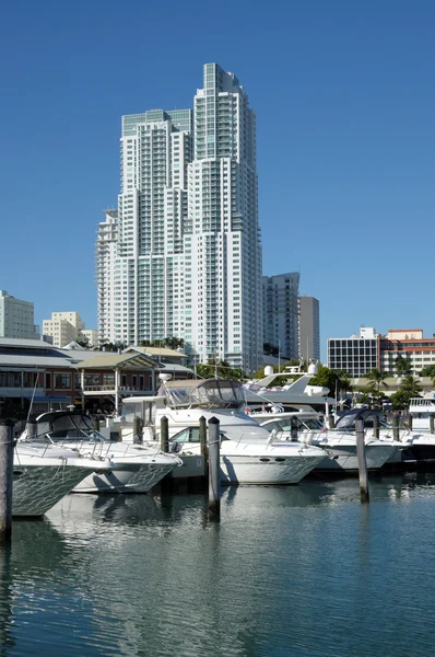 Bayside marina w Miami, florida, Stany Zjednoczone Ameryki — Zdjęcie stockowe