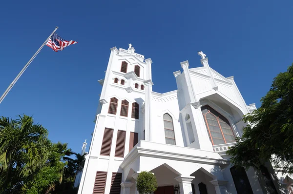 圣保禄美国佛罗里达州的基韦斯特，圣公会教堂 — 图库照片