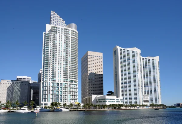 Highrise Buildings in Miami Downtown, Florida EUA — Fotografia de Stock