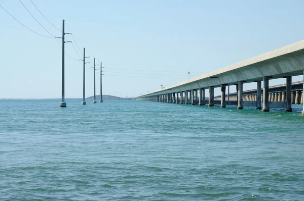 Puente de Siete Millas a Través de los Cayos de Florida — Foto de Stock