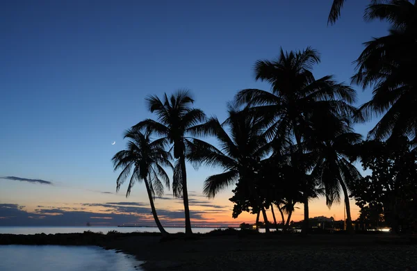 日落之后，美国佛罗里达基韦斯特海滩 — 图库照片