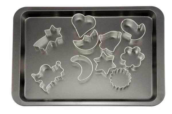 Baking Tray and Cake forms for Christmas baking — Stok Foto