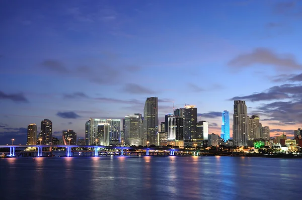 Centro de Miami al atardecer, Florida, EE.UU. — Foto de Stock