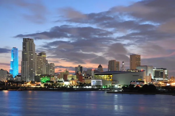 市中心迈阿密黄昏 — 图库照片