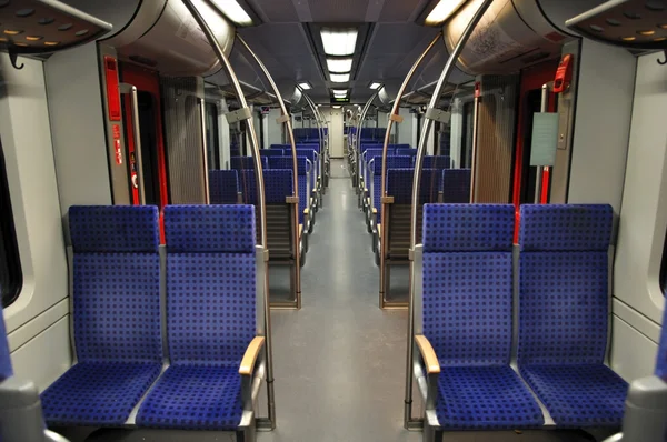 Insidan av ett modernt tåg i Tyskland — Stockfoto