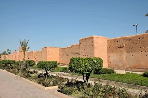 Old city wall in Marrakech, Morocco — Stock Photo, Image