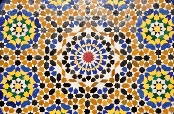 Kleurrijke oosterse patroon in marrakech, Marokko — Stockfoto