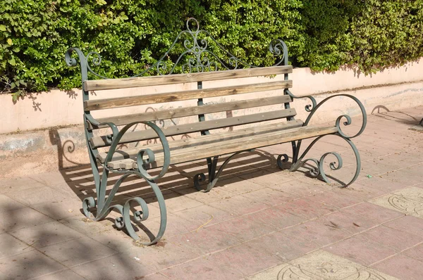 Stock image Bench in a park in Marrakech, Morocco