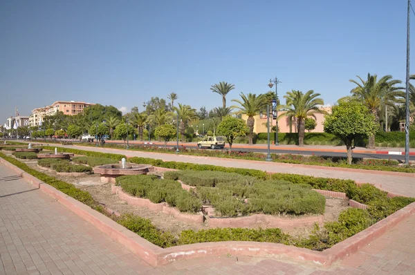 Авеню Мохамменда VI в Марракеше, Марокко — стоковое фото