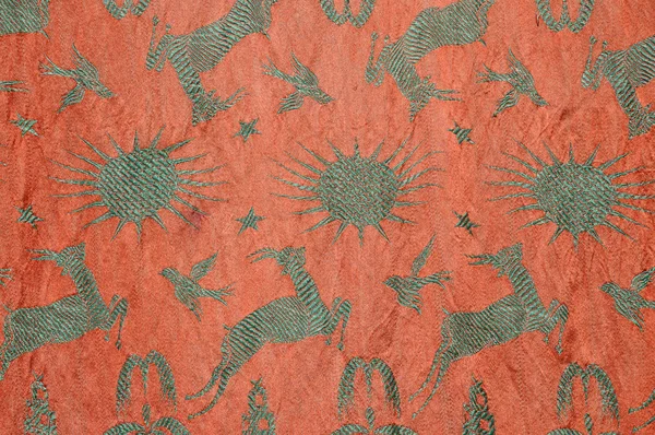Orientalne tkaniny w Maroko — Zdjęcie stockowe