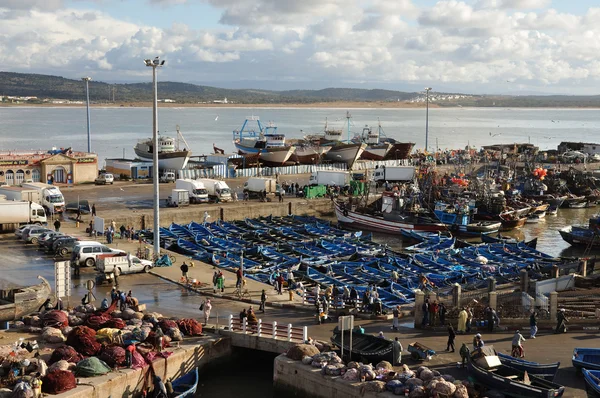 Рыболовный порт в Эс-Саурии, Марокко Африка — стоковое фото