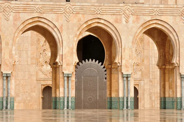 Detail mešitu hassan ii v casablanca, Maroko — Stock fotografie
