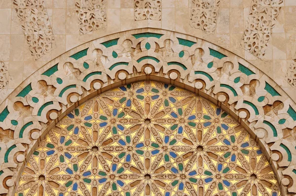 Részlet a hassan ii mecsetre, Casablanca, Marokkó — Stock Fotó