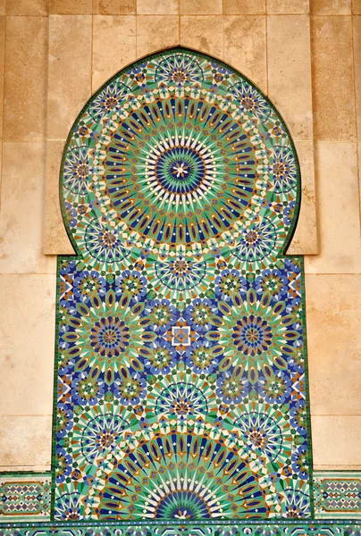 Detalhe da Mesquita Hassan II em Casablanca, Marrocos — Fotografia de Stock