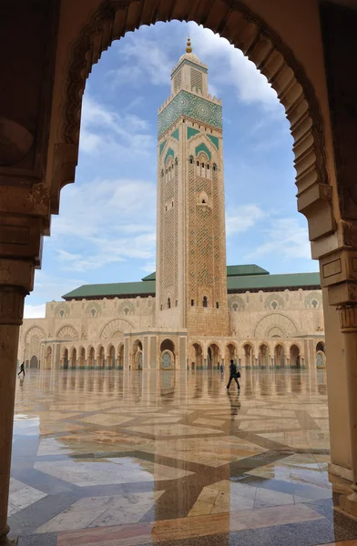 Τζαμί του Hassan ΙΙ στην Καζαμπλάνκα του Μαρόκο, Αφρική — Φωτογραφία Αρχείου