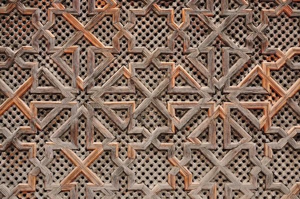 Decoração oriental de madeira em Marrocos — Fotografia de Stock