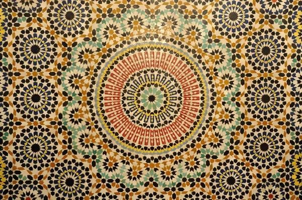 Oriental mosaic decoration in Morocco — Stock Photo, Image