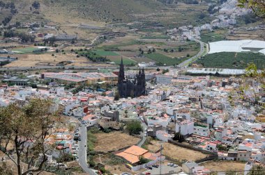 Aerial view over Arucas, Grand Canary clipart