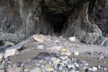 Inside of a cave on Canary Island Fuerteventura clipart