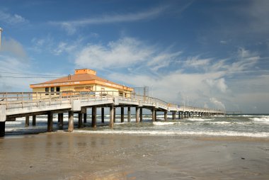 Bob Hall pier on Padre Island, Texas clipart