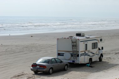 Rv on the beach clipart