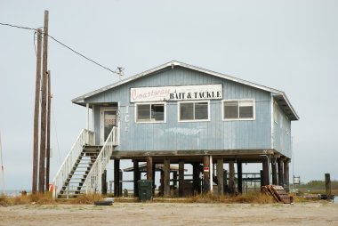 Abandoned House on the coast in Corpus Christi, Texas clipart