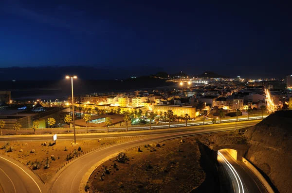 Las Palmas de Gran Canaria di notte — Foto Stock