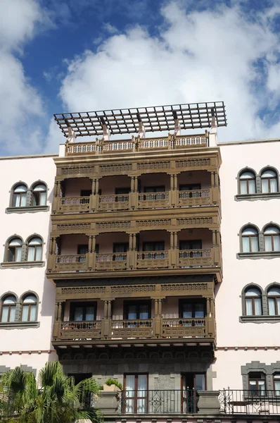 Traditionele Canarische balkon. Grand canary — Stockfoto