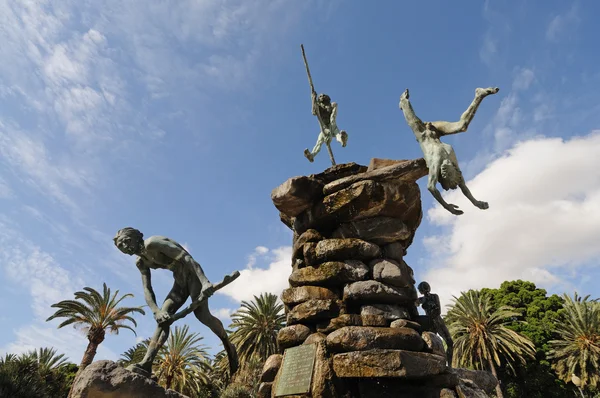Guanche Monument in Las Palmas de Gran Canaria, — Stock Photo, Image
