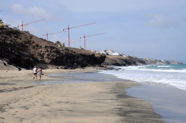 Plaża na Kanaryjskie wyspy fuerteventura, Hiszpania — Zdjęcie stockowe