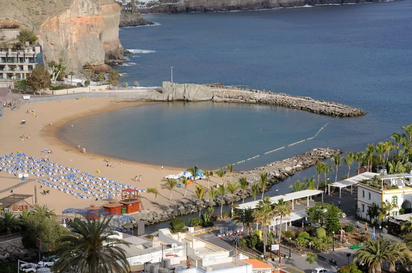 Strand in puerto de mogan, eiland Gran Canaria — Stockfoto