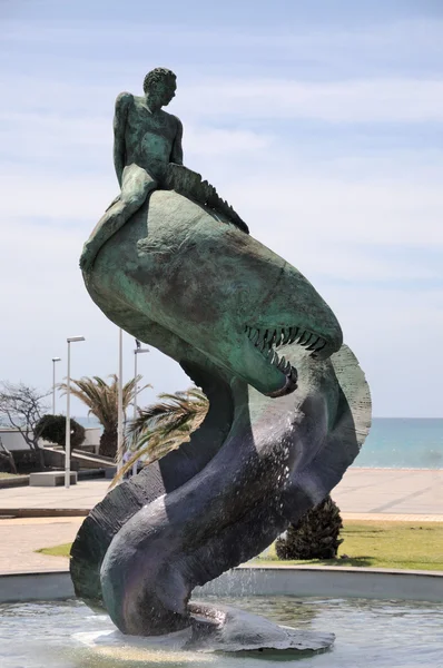 Статуя рыбака в Маспаломасе — стоковое фото
