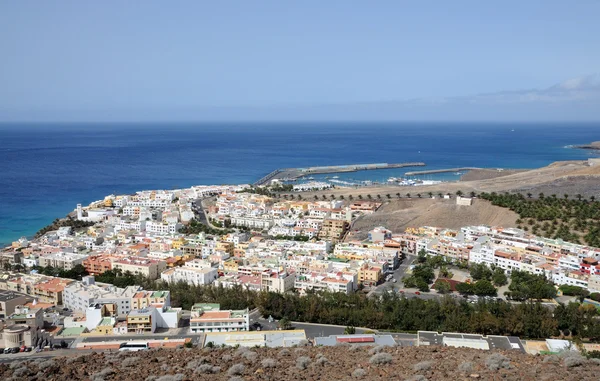 Letecký pohled na morro jable, kanárském ostrově fuerteventura — Stock fotografie